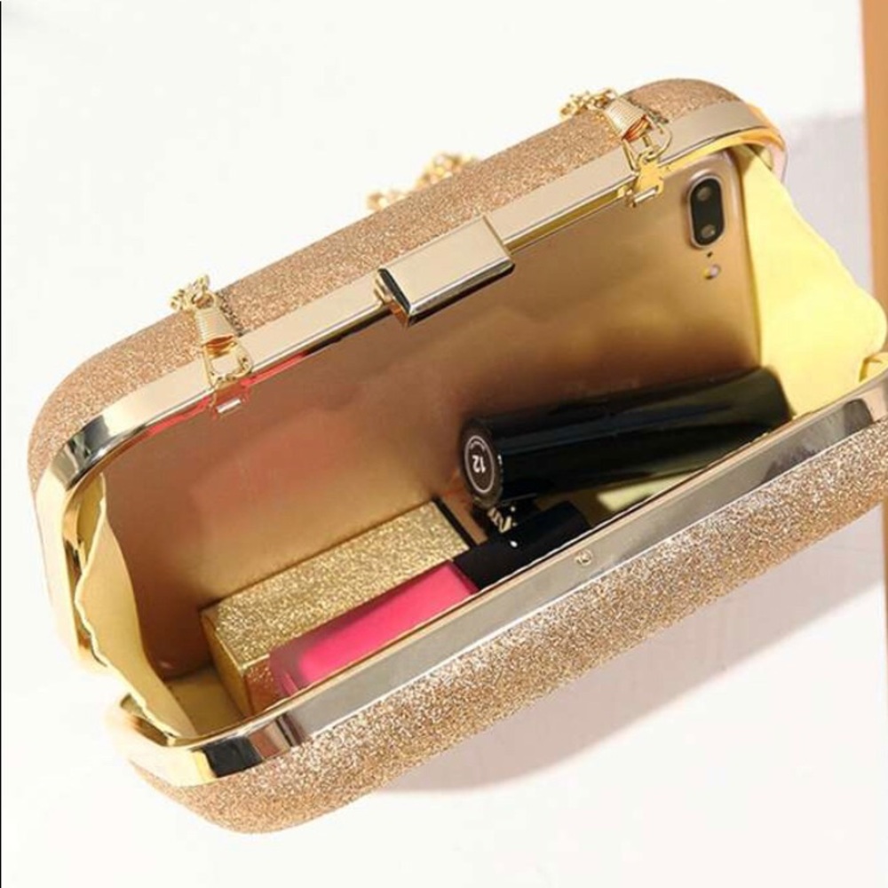 👛Sparkly Glitter Gold Clutch👛